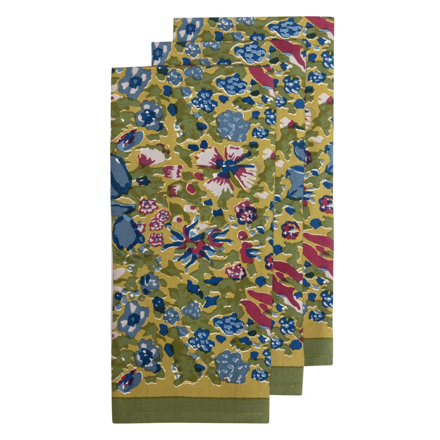 couleur nature Jardin Blue & Vert Tea Towel 