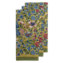 Load image into Gallery viewer, couleur nature Jardin Blue &amp; Vert Tea Towel 
