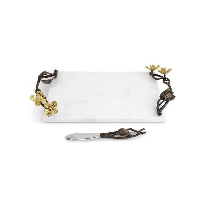 Michael Aram Dogwood Cheese Board & Knife, Small