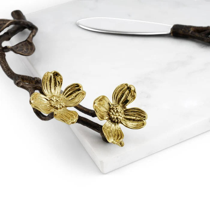 Michael Aram Dogwood Cheese Board & Knife, Small