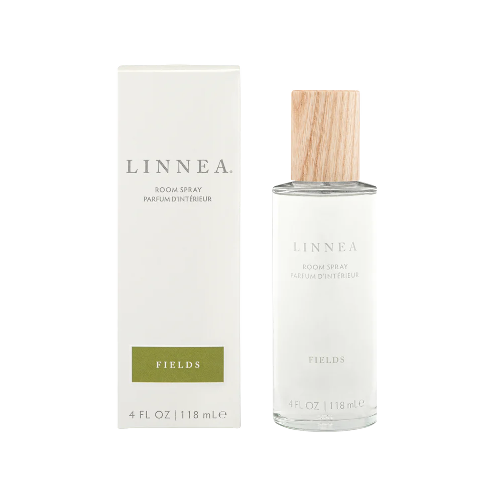 LINNEA room spray with packaging on a white background