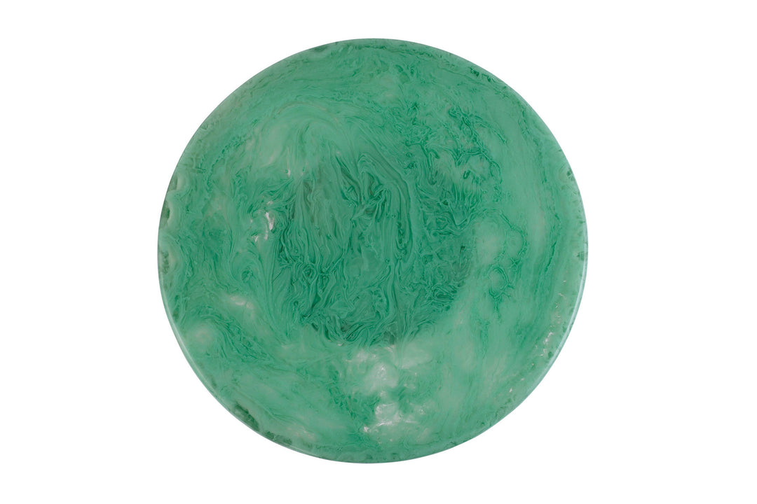 Green Scallop Resin Cake Stand