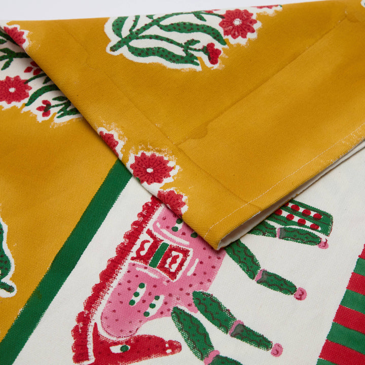 Cheval Nomade Mustard & Green Tea Towel