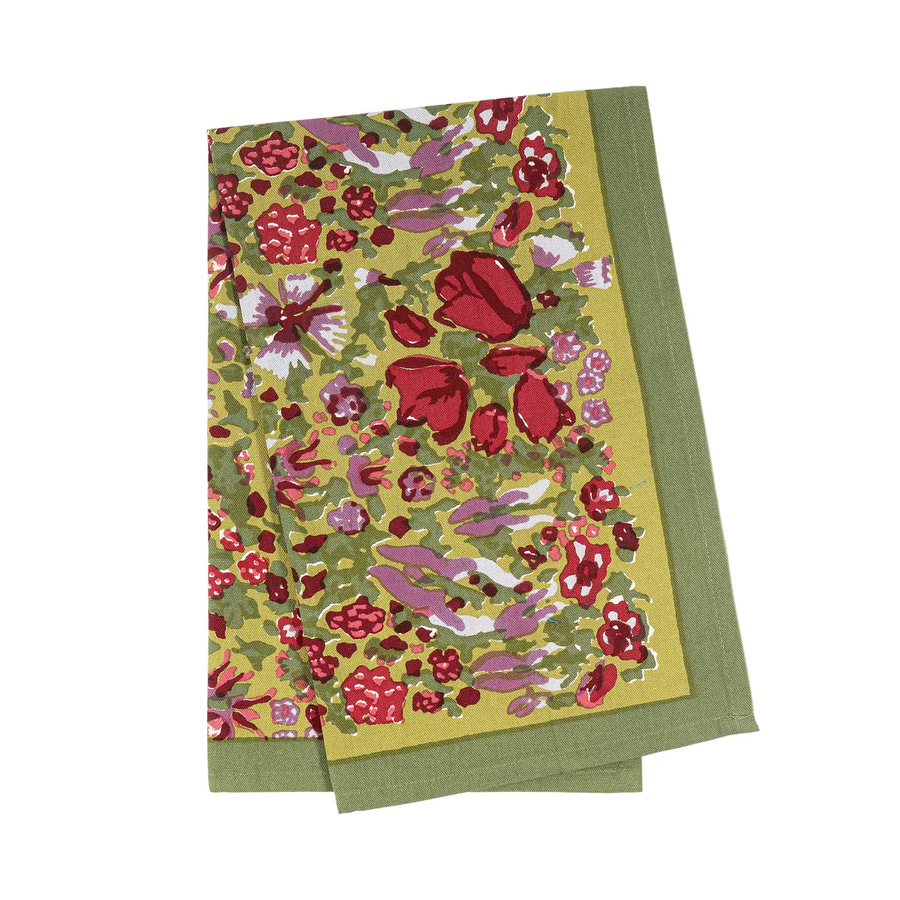 Floral patterned napkins on a white background