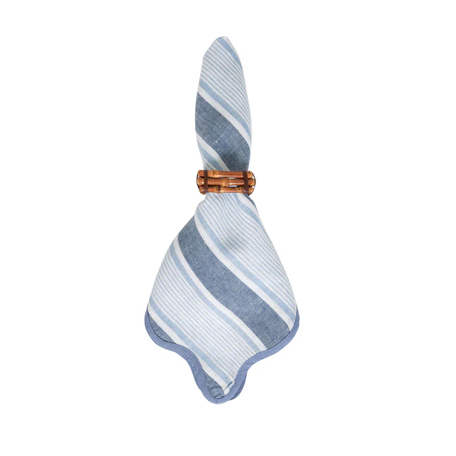 Juliska Cabana Stripe Ocean Napkin Set/4