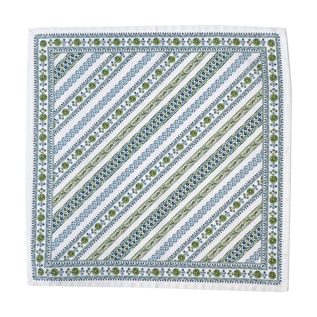 Juliska Seville Green Stripe Napkin full