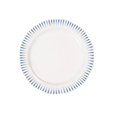 Juliska Sitio Stripe Delft Blue Dessert and Salad Plate