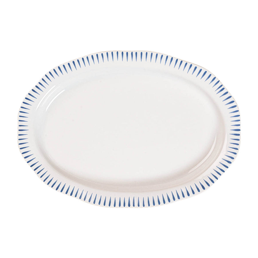 Juliska Sitio Stripe Delft Blue Platter