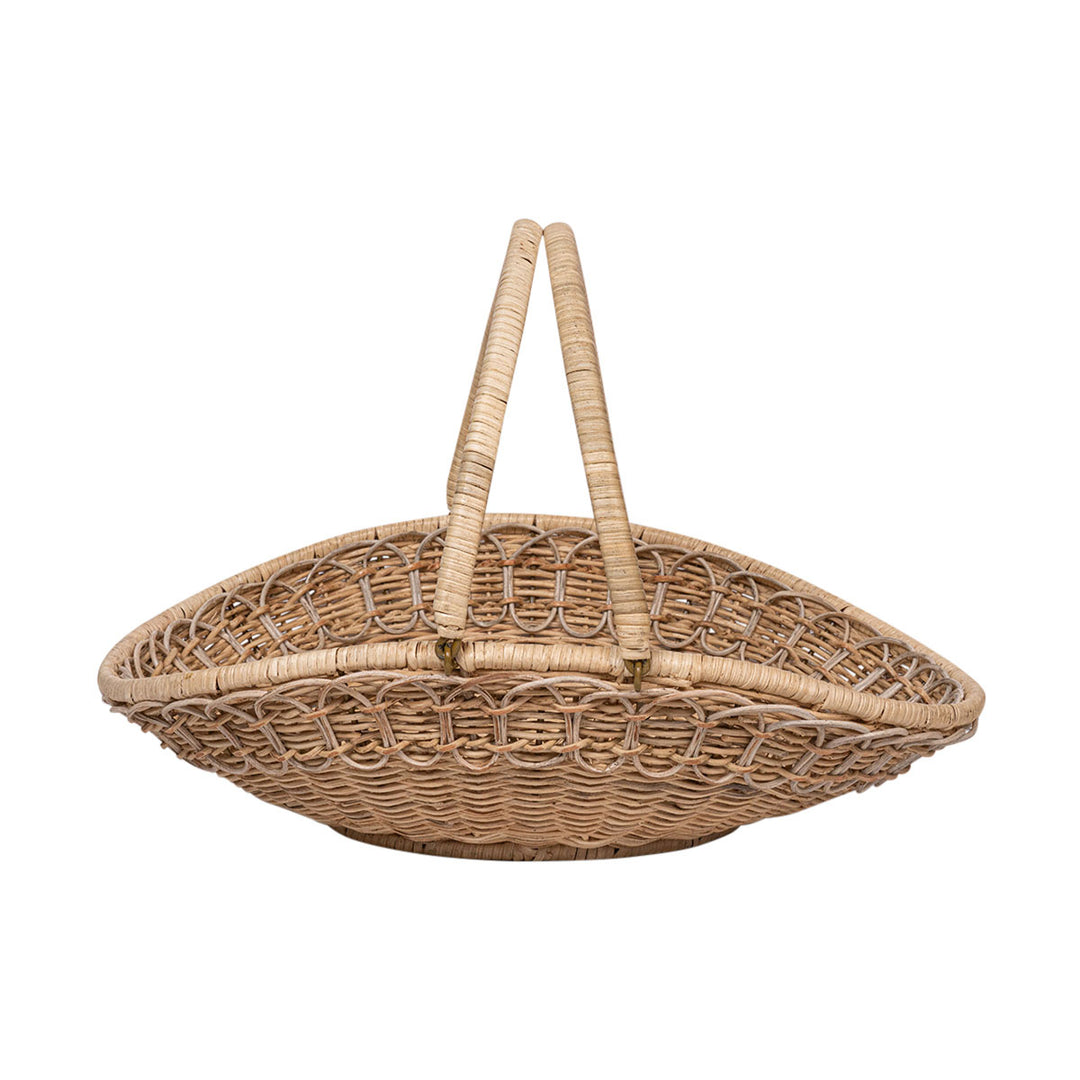 Juliska Provence Rattan Whitewash Gathering Basket