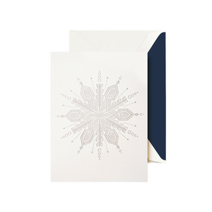 Crane & Co. Engraved Silver Snowflake Holiday Cards