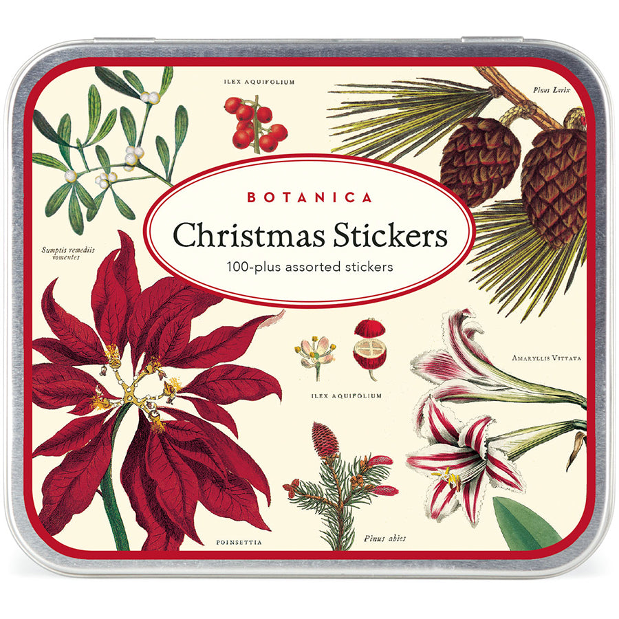 Christmas Botanica Stickers Tin