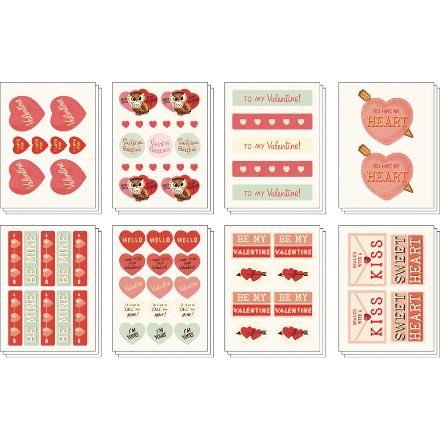 Val Name Sticker Vintage Valentine Stickers – Charleston Street