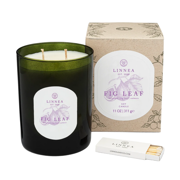 Linnea & Co. Botanik Fig Leaf 2-Wick Candle