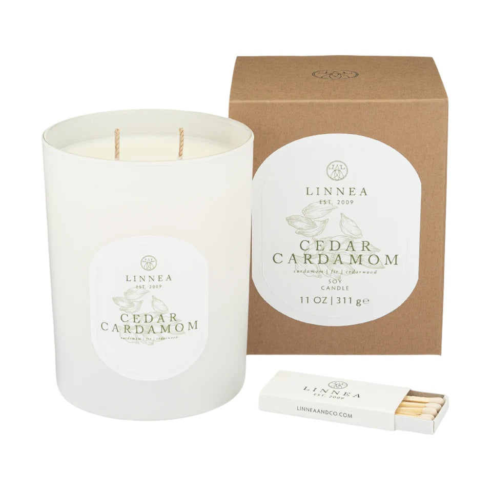 Linnea & Co. Cedar Cardamom 2-Wick Candle