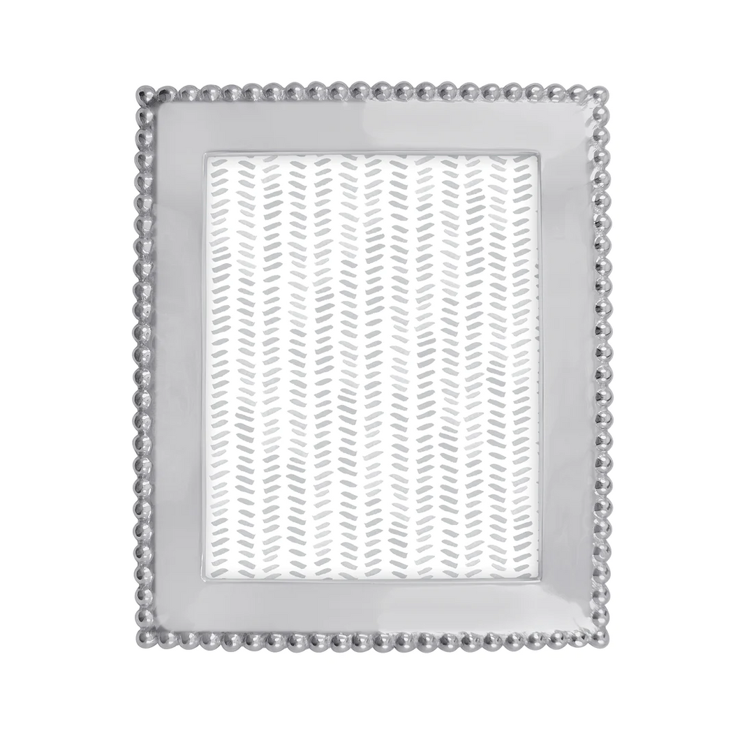 Silver pearled edge picture frame by Mariposa