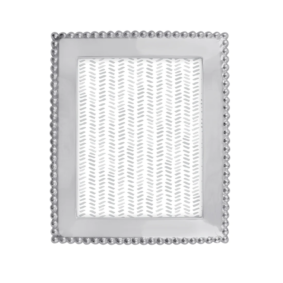 Silver pearled edge picture frame by Mariposa
