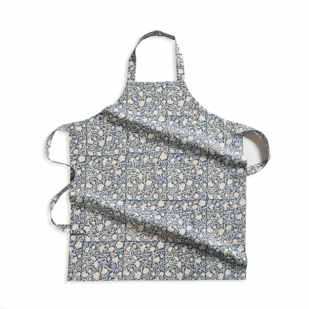 Floral patterned apron on a white background