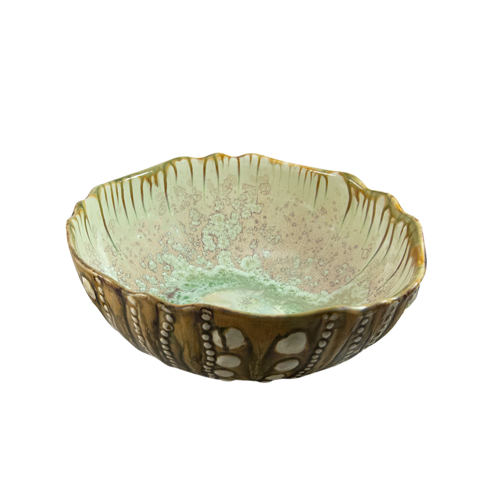 Ae Ceramics Sea Urchin Series Large Bowl in Mint & Tortoise