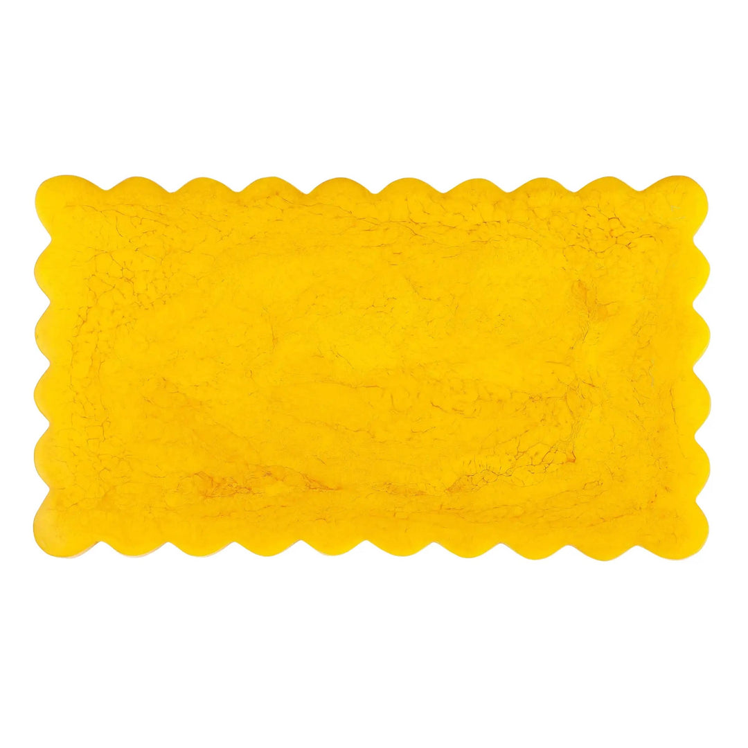 Mustard Scallop Resin Charcuterie Board 14x8"