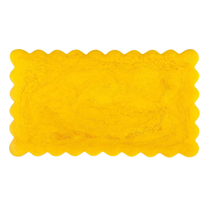 Mustard Scallop Resin Charcuterie Board 14x8"