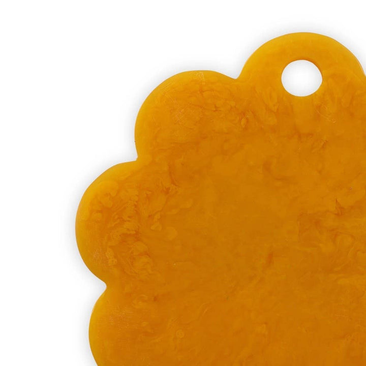 Mustard Scallop Resin Charcuterie Board 9"