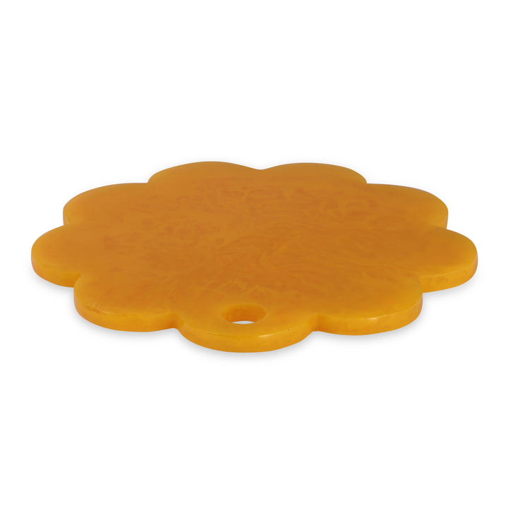 Mustard Scallop Resin Charcuterie Board 9"