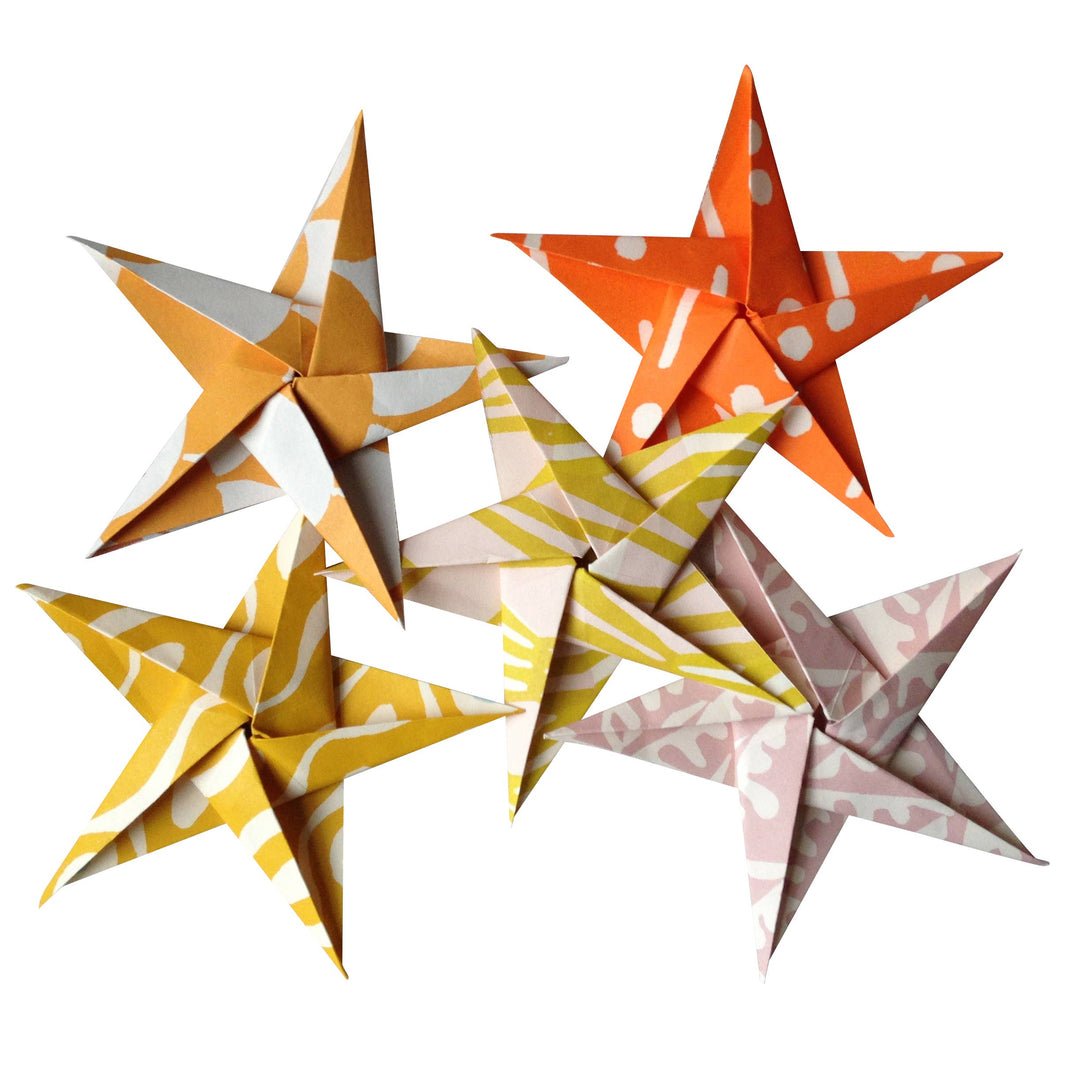 Colorful origami stars