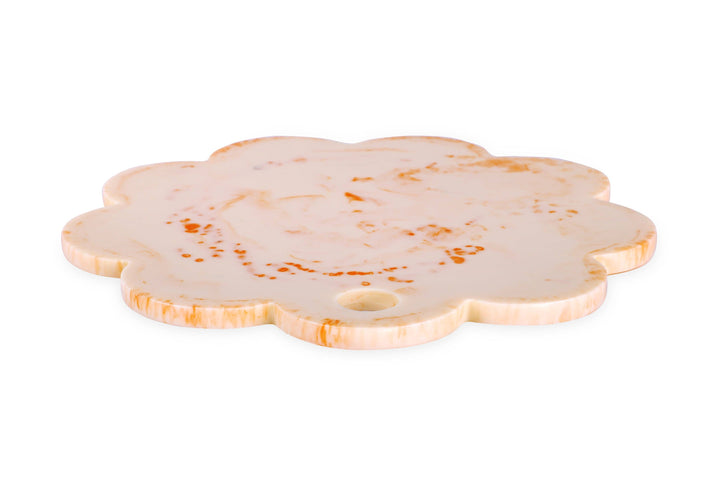Pink Scallop Resin Charcuterie Board 9"