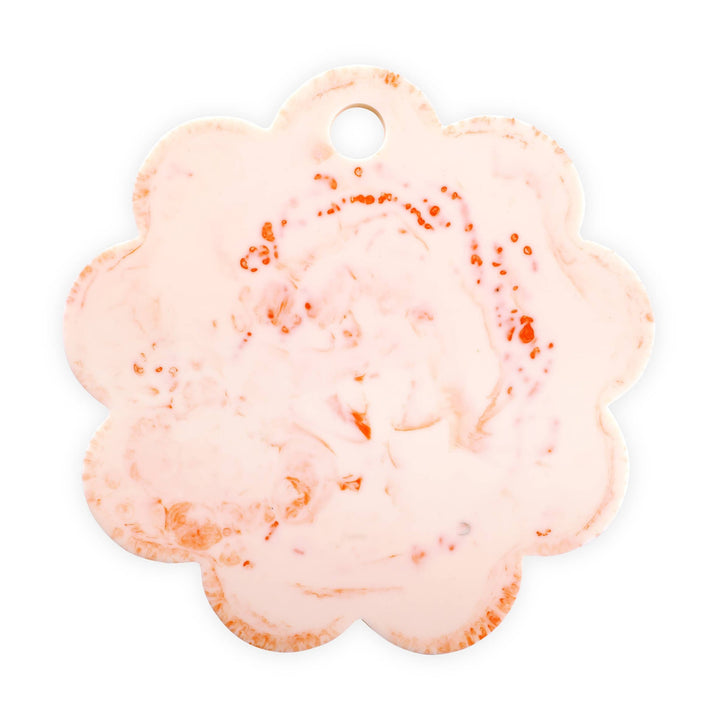 Pink Scallop Resin Charcuterie Board 9"