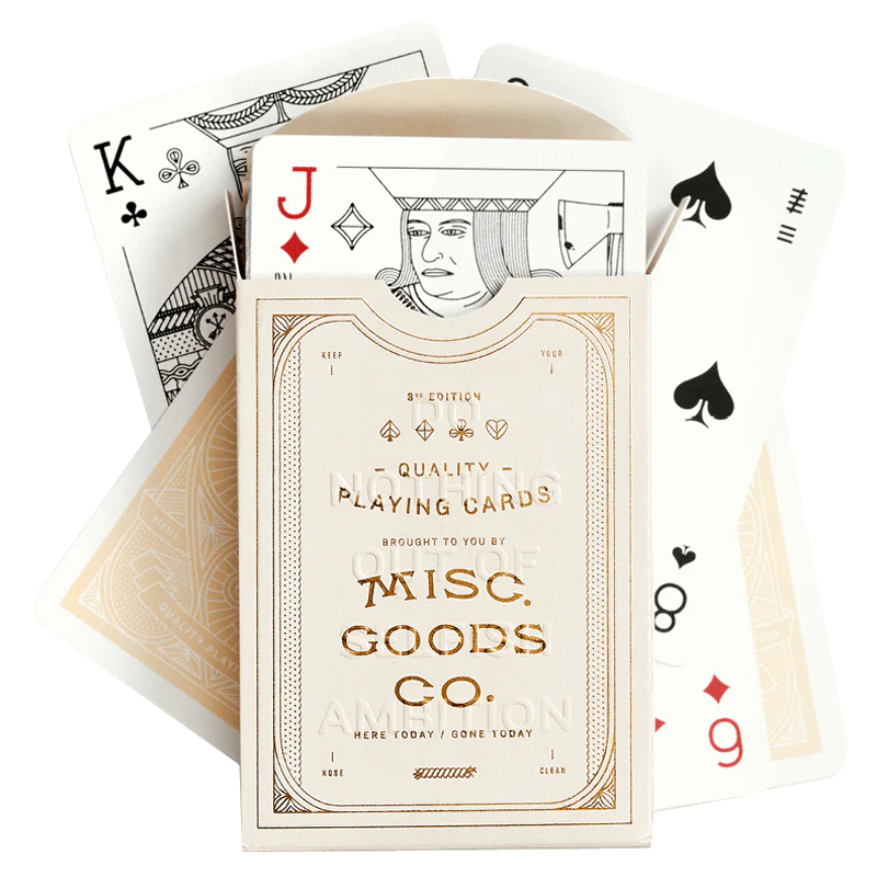 misc goods and co Ivory Playing Cards