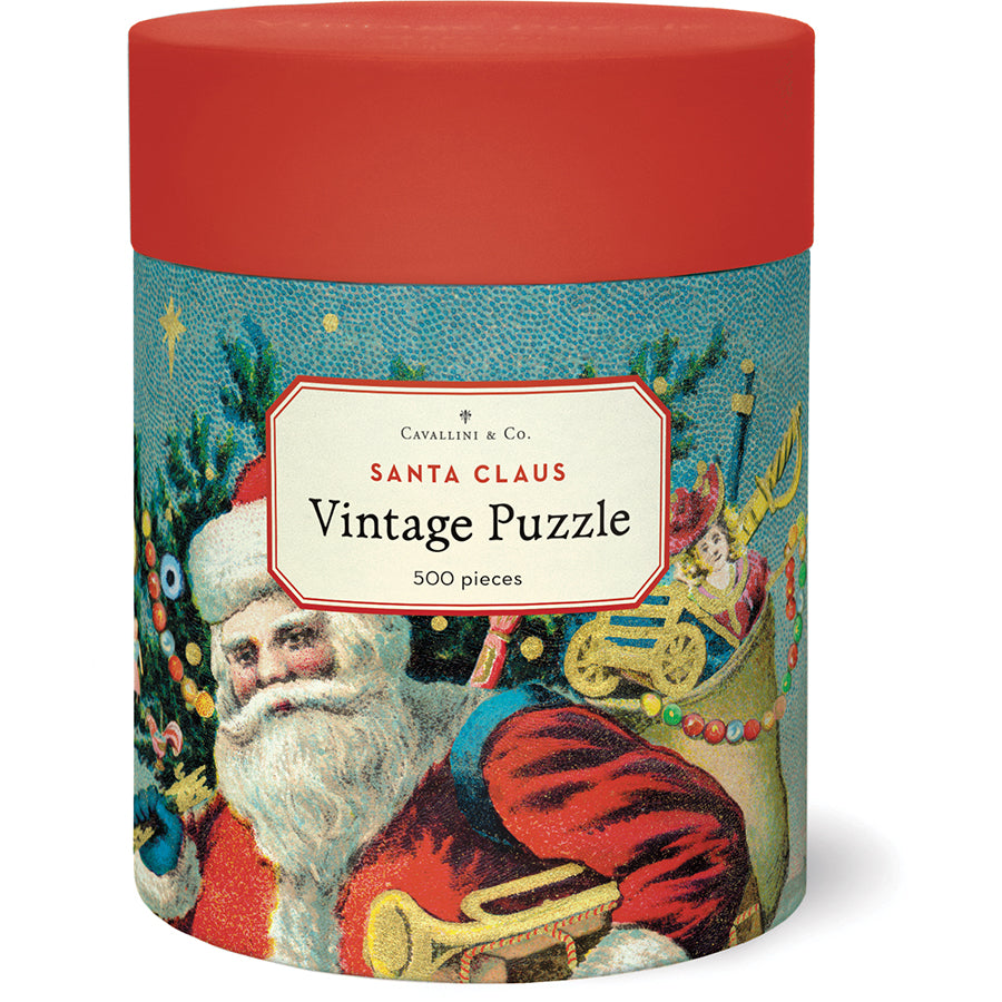 cavallini and co vintage puzzle santa clause
