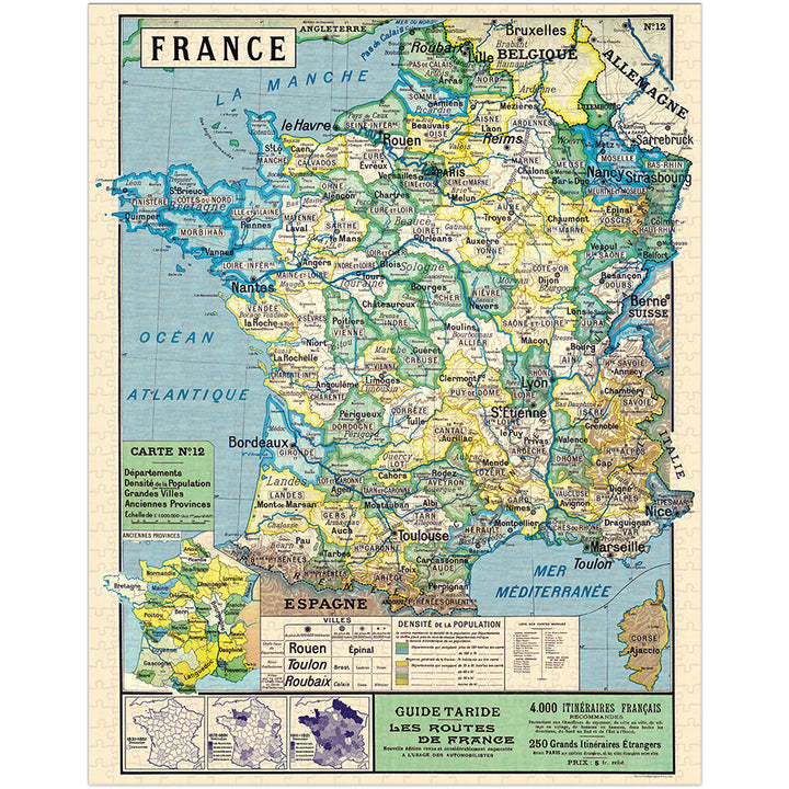 Map of France 1000 Piece Puzzle
