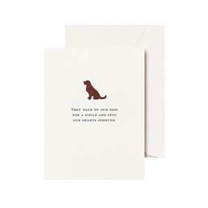 Crane & Co. They Walk By Our Side Pet Sympathy Card