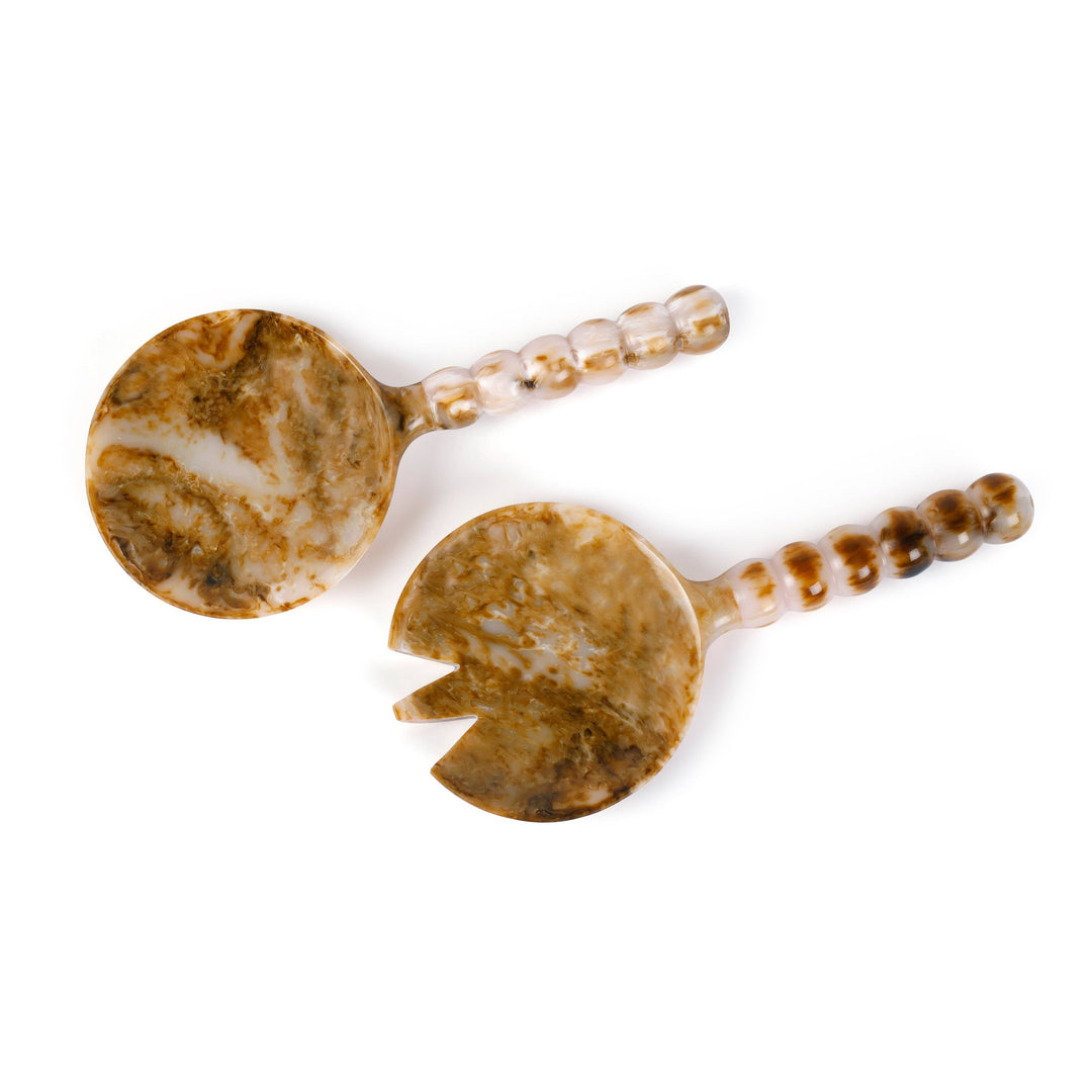 Brown Resin Salad Servers