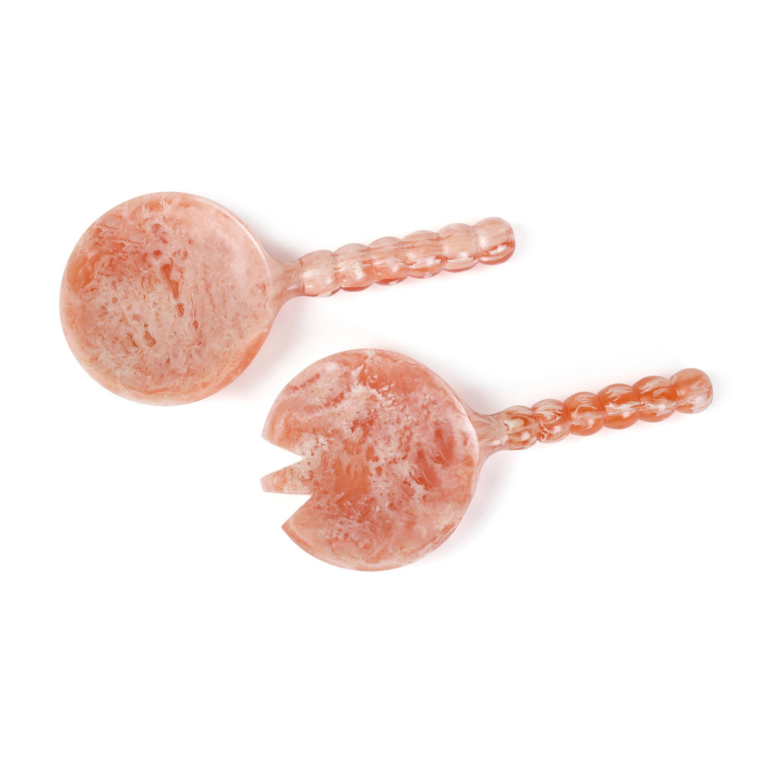 Pink Resin Salad Servers