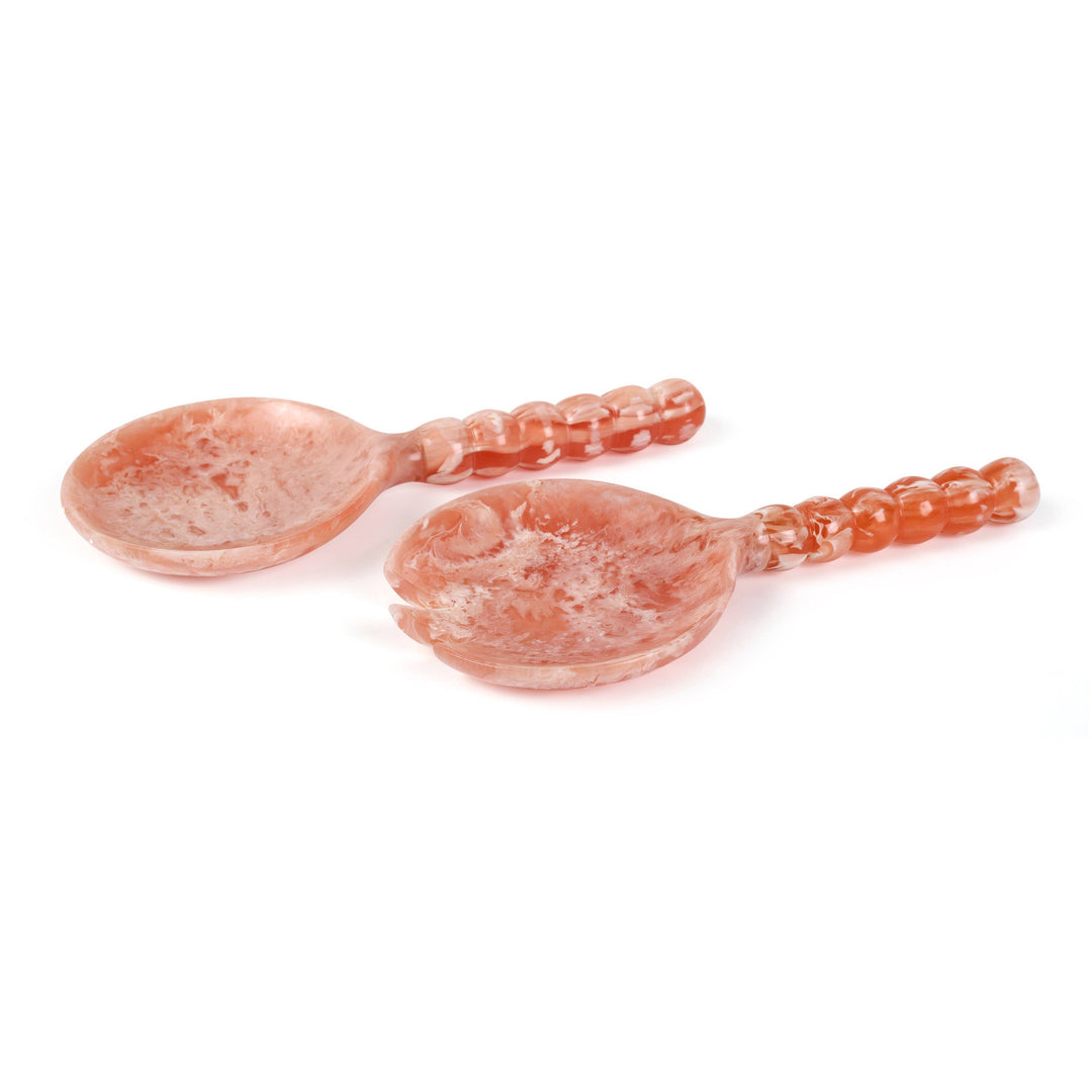 Pink Resin Salad Servers