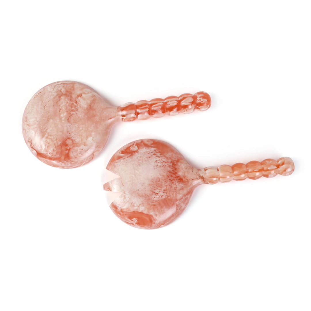 Pink Resin Salad Servers
