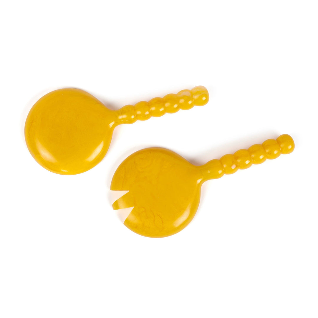 Mustard Resin Salad Servers