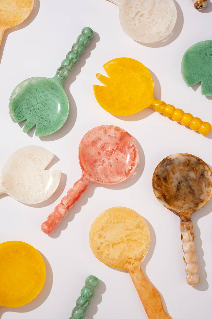 Mustard Resin Salad Servers