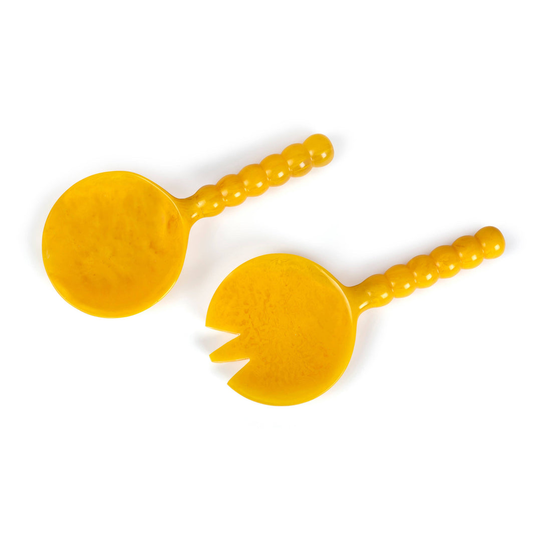 Mustard Resin Salad Servers