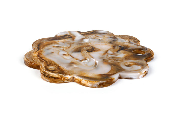 Brown Scallop Resin Charcuterie Board 9"