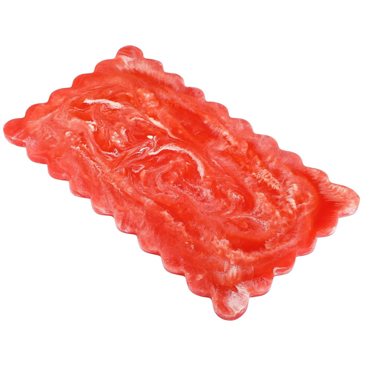 Pink Scallop Resin Charcuterie Board 14x8"