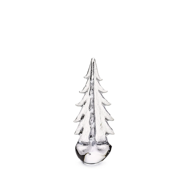 A small glass christmas tree