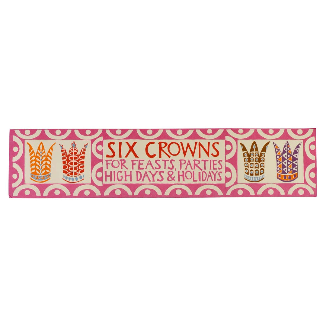 A package for six paper crowns for feasts, parties, high days, and holidays