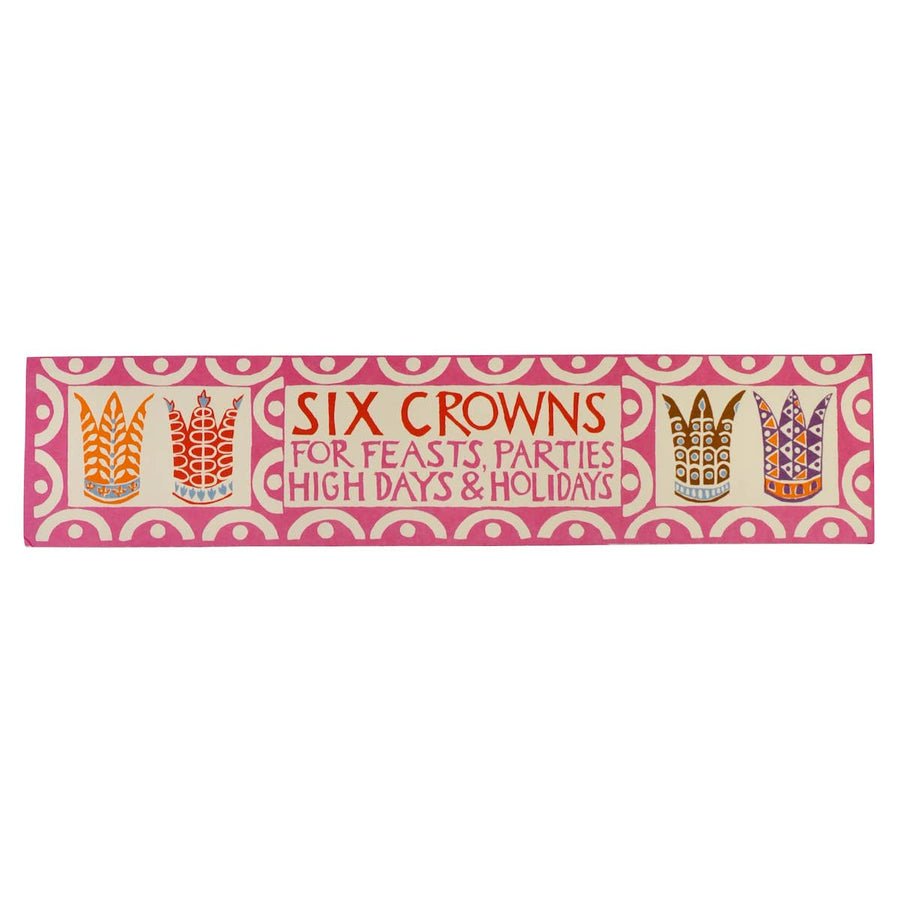 A package for six paper crowns for feasts, parties, high days, and holidays