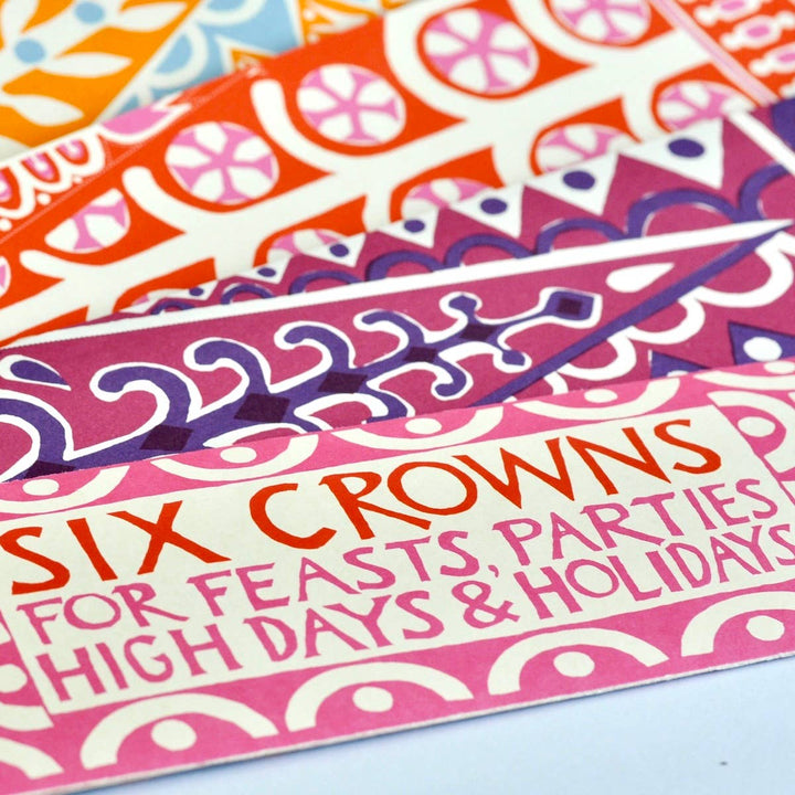 colorful paper party crown packaging for feasts, parties, high days, and holidays