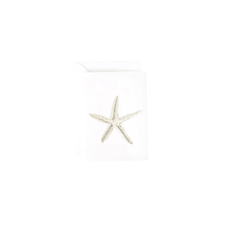 A gift enclosure card with an illustration of a star fish 