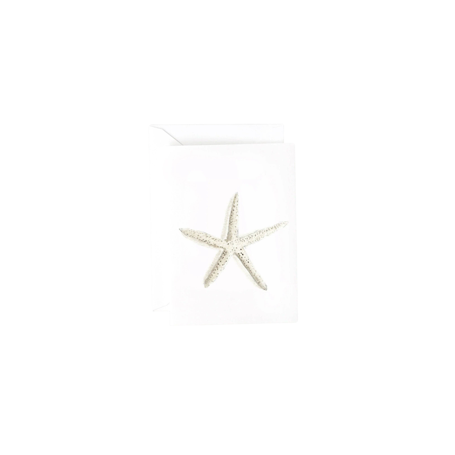 A gift enclosure card with an illustration of a star fish 