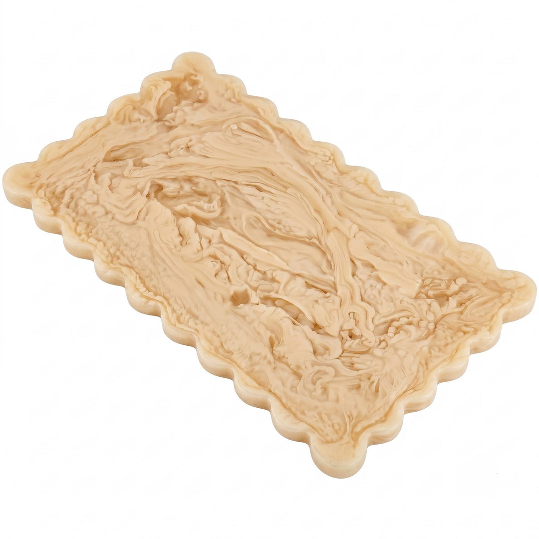Vanilla Scallop Resin Charcuterie Board 14x8"