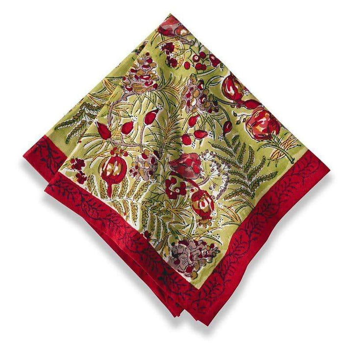 Winter Garden Red & Green Napkin Set/6